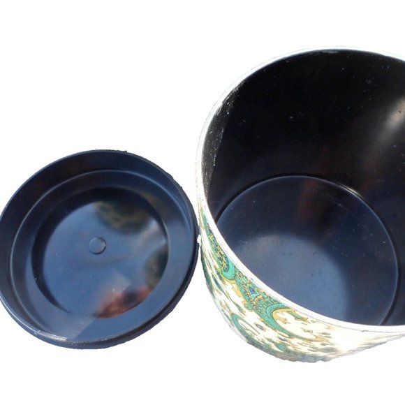 Vintage Kitchen Canister Set Takahashi Nesting Container Green Paisley Tray MCM - Picture 6 of 13